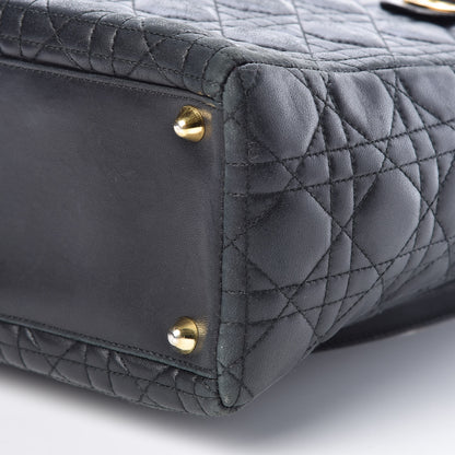Christian Dior Lambskin Cannage Large Lady Dior Black 14 of 14