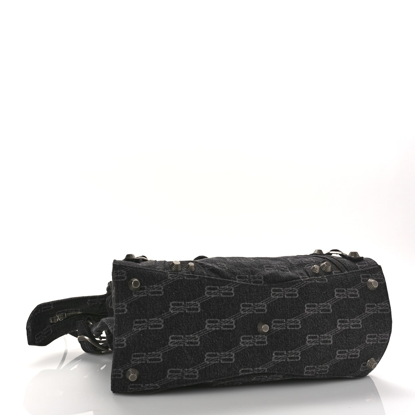 Washed Denim BB Monogram Neo Cagole City Handbag Black