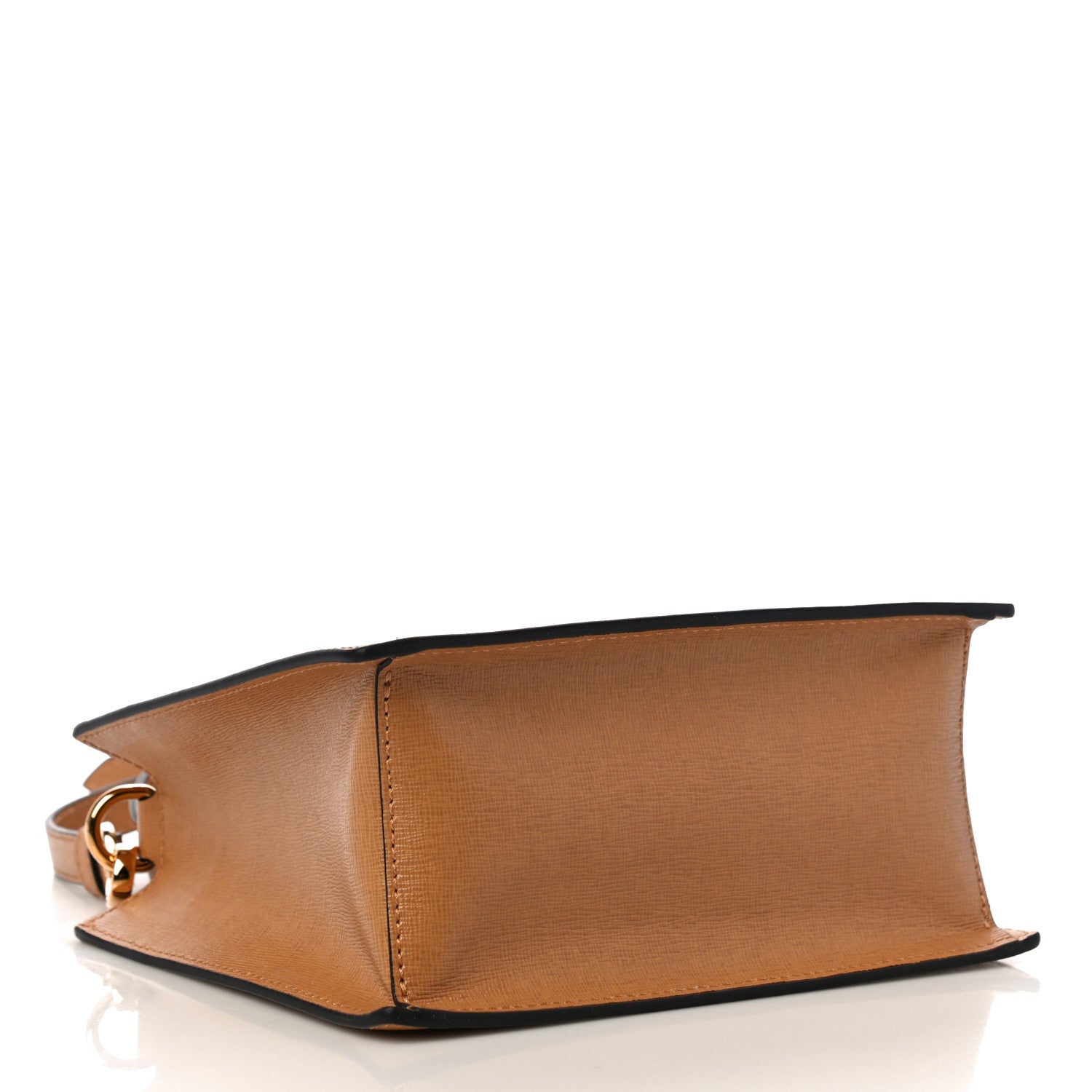 Versace Saffiano Virtus Top Handle Shoulder Bag Camel 4 of 9
