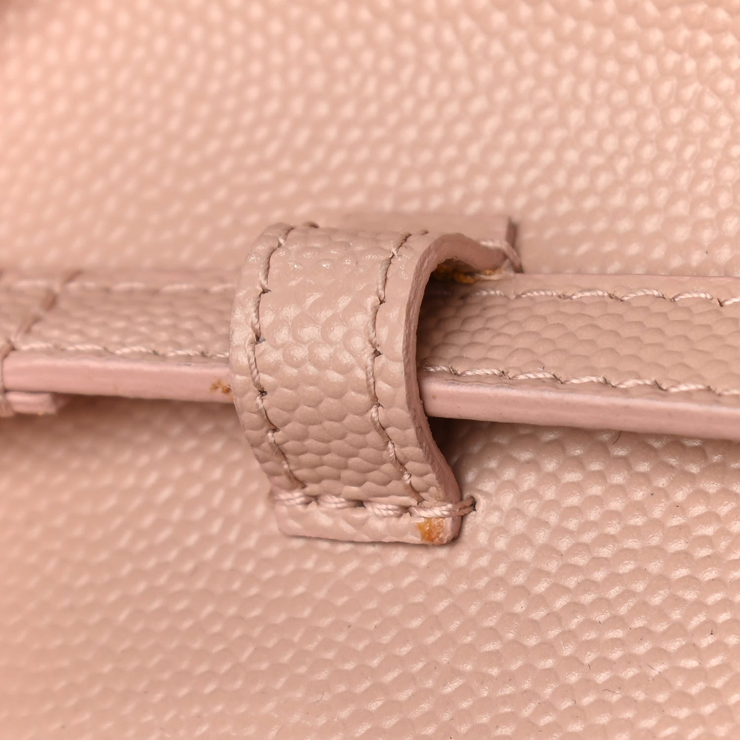 Saint Laurent Grain De Poudre Matelasse Chevron Monogram Chain Wallet Pale Pink 11 of 13
