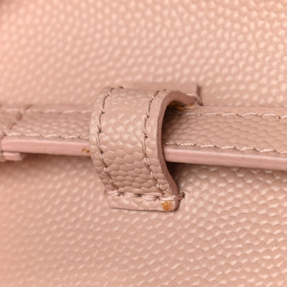Saint Laurent Grain De Poudre Matelasse Chevron Monogram Chain Wallet Pale Pink 11 of 13