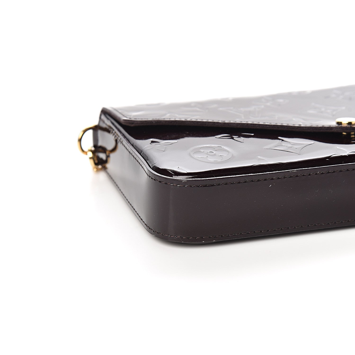 Louis Vuitton Vernis Pochette Felicie Chain Wallet Amarante 8 of 12