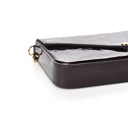 Louis Vuitton Vernis Pochette Felicie Chain Wallet Amarante 8 of 12