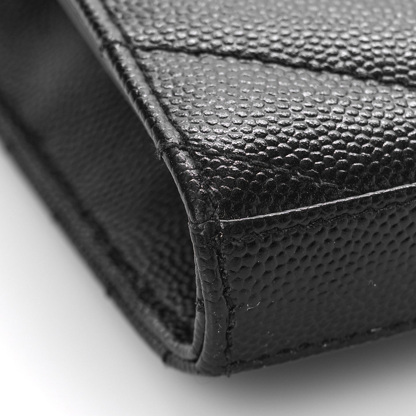 Grain De Poudre Matelasse Chevron Monogram Chain Wallet Black