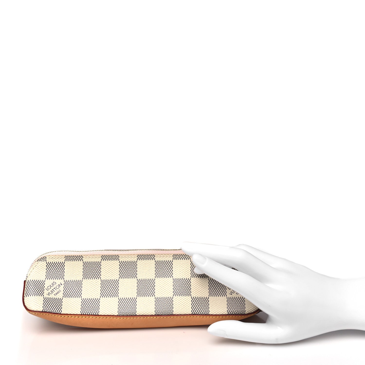 Louis Vuitton Damier Azur Elizabeth Pencil Pouch Rose Ballerine 2 of 10