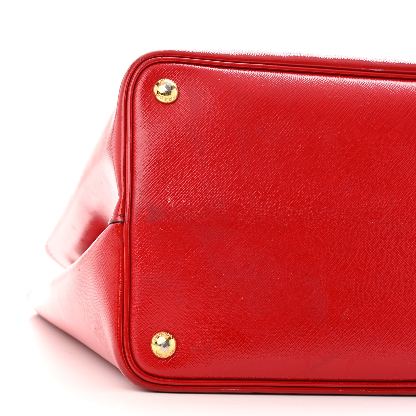 Saffiano Vernice Medium Double Bag Rosso