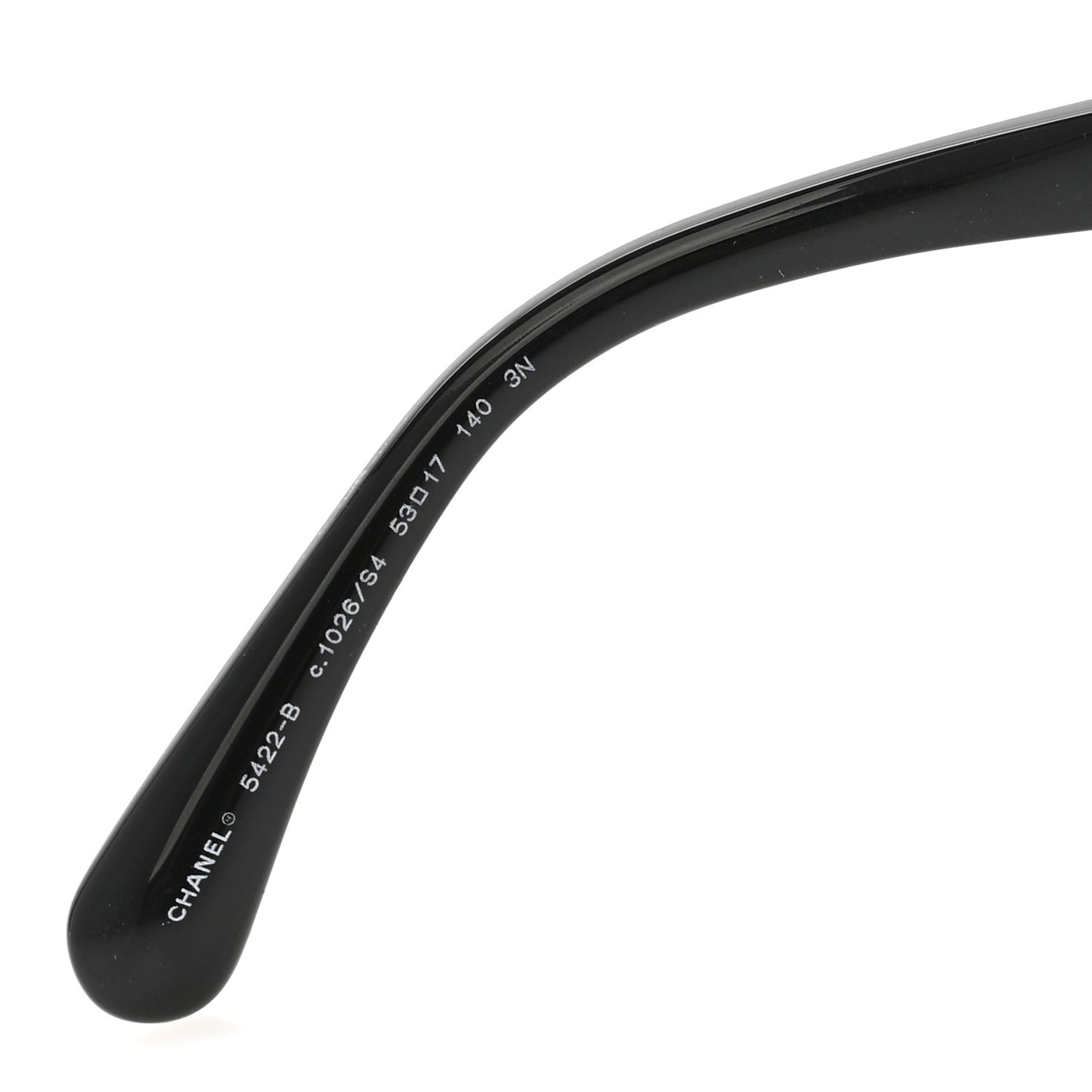 Acetate Strass Square Sunglasses 5422-B Black White
