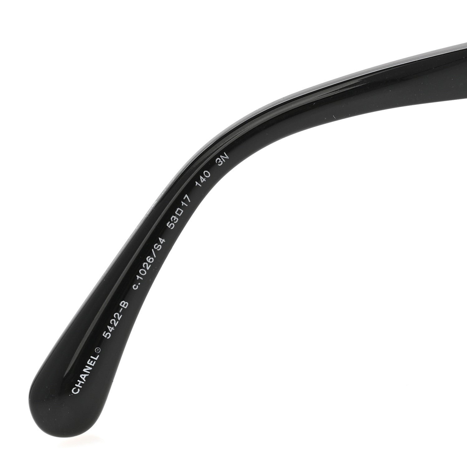 Chanel Acetate Strass Square Sunglasses 5422-B Black White 5 of 8
