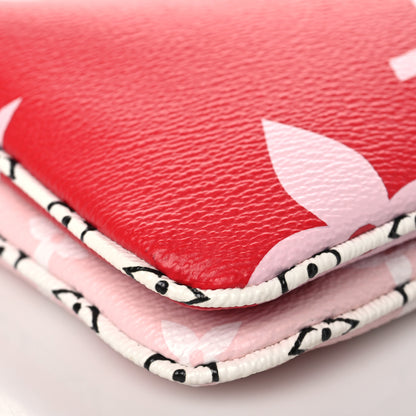 Louis Vuitton Monogram Giant Double Zip Pochette Rouge 8 of 9
