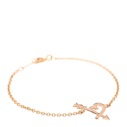 Tiffany 18K Rose Gold Paloma Picasso Heart and Arrow Bracelet 1 of 3