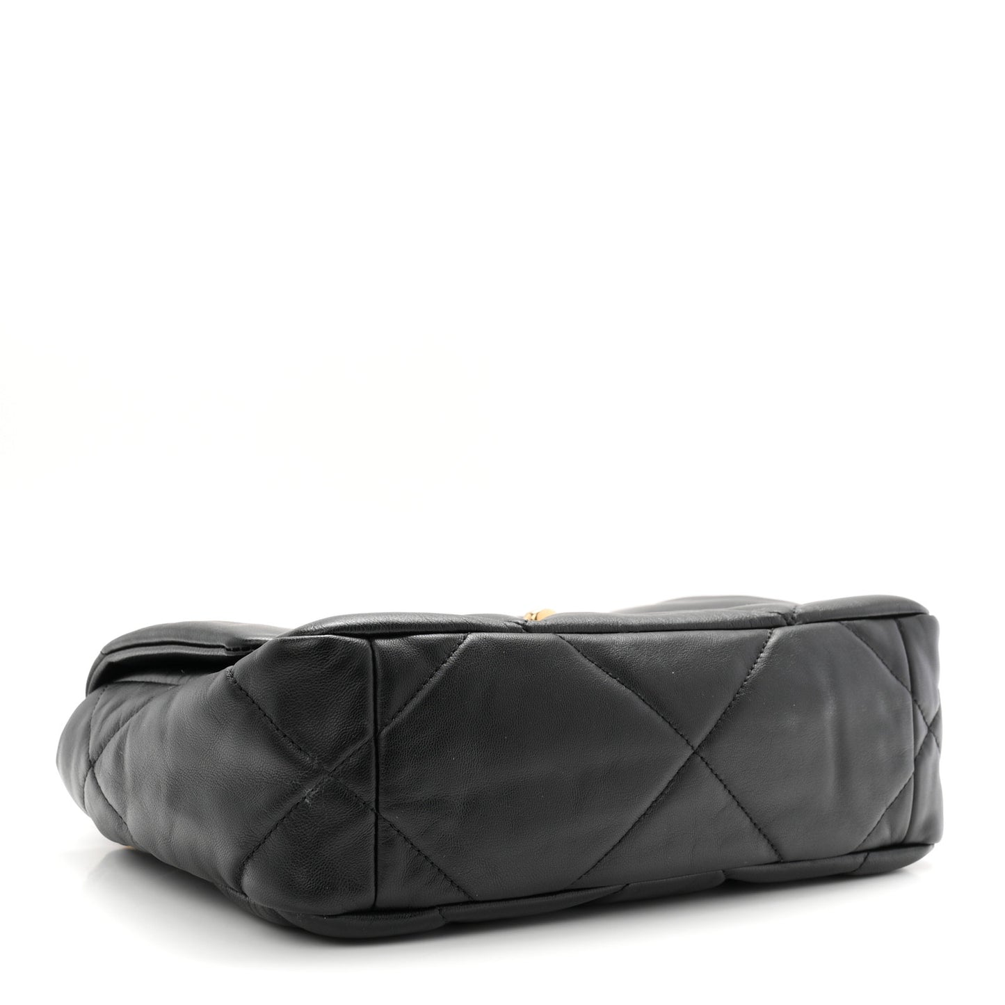 Goatskin Quilted Medium Chanel 19 Flap Black