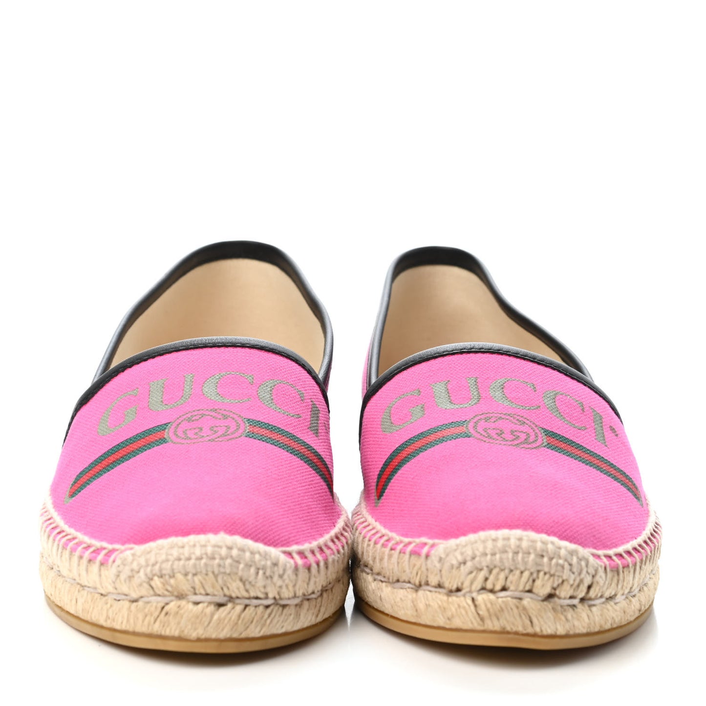 Canvas Logo Espadrilles 40 Cyclamen Rose Black