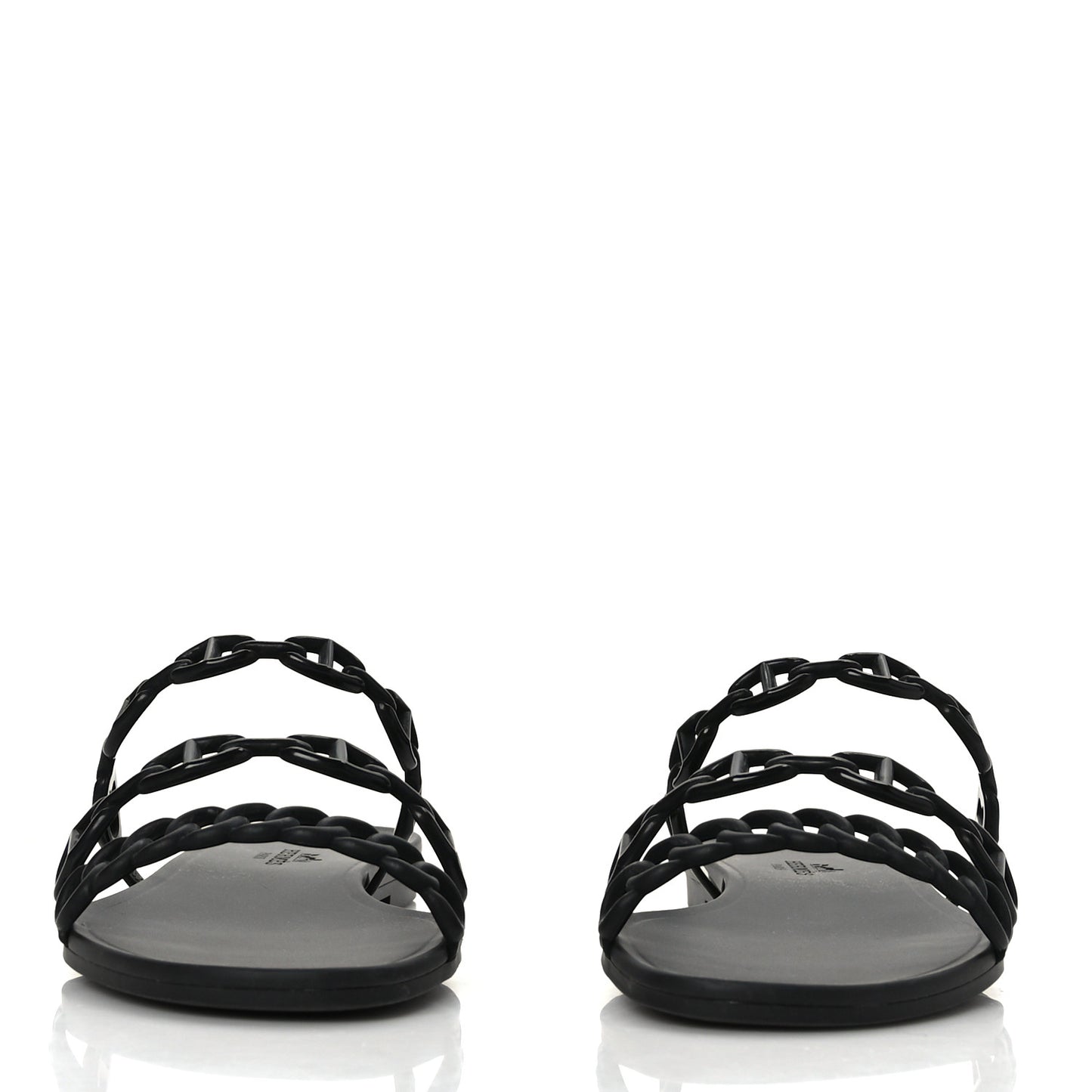 Rubber Chaine d'Ancre Rivage Sandals 38 Black