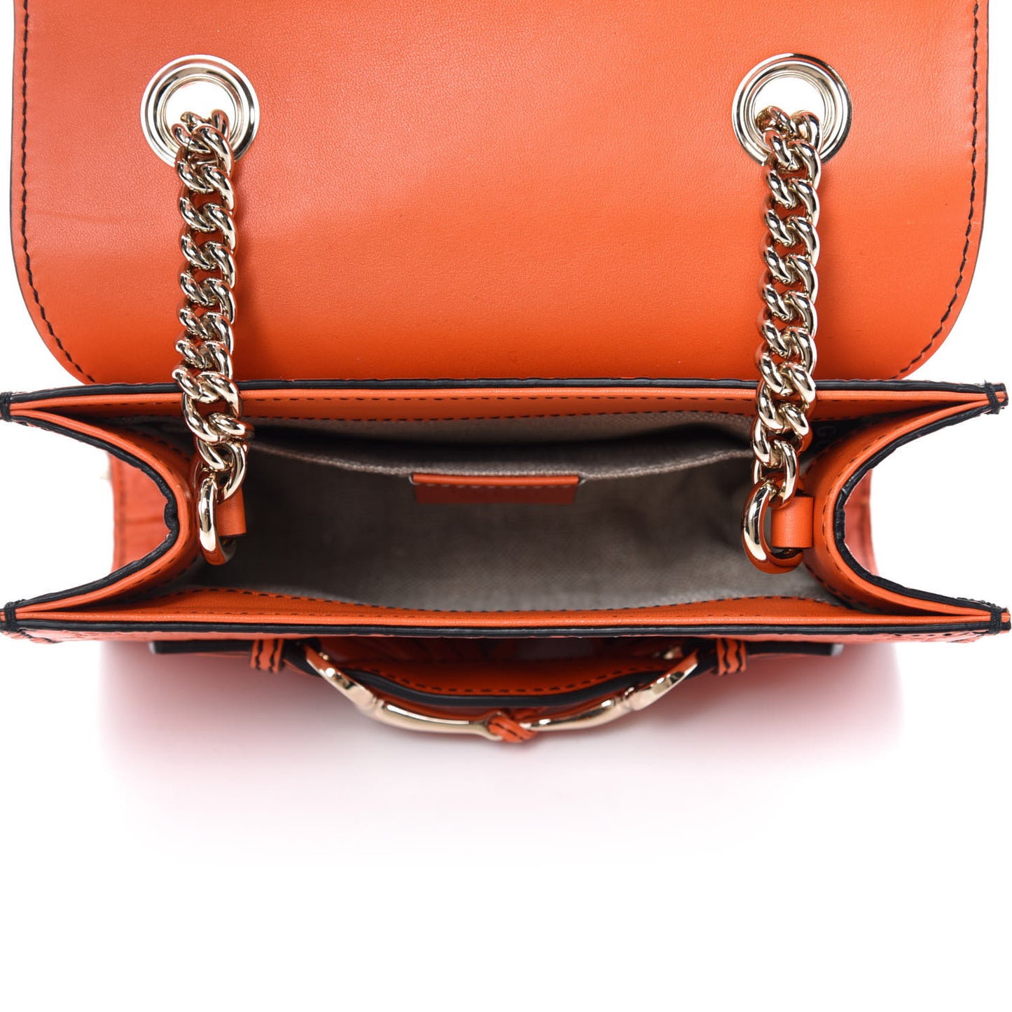 Soft Microguccissima Mini Emily Chain Shoulder Bag Sun Orange
