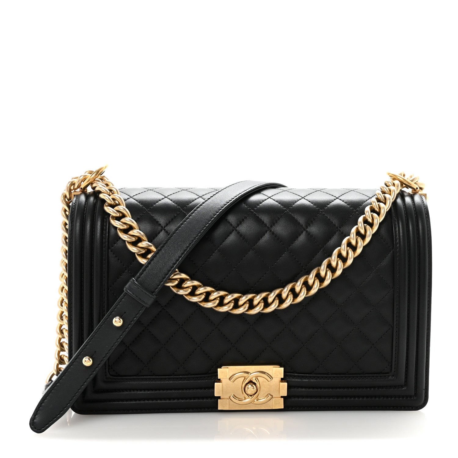Chanel Lambskin Quilted New Medium Boy Flap Black 1 of 10