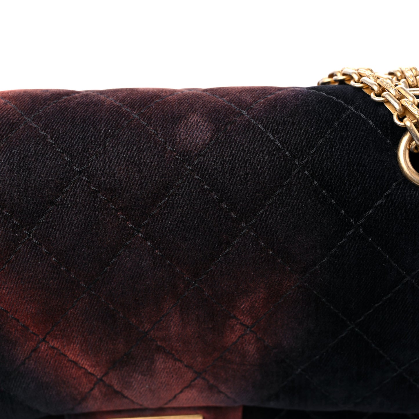 Ombre Velvet Quilted 2.55 Reissue 225 Flap Navy
