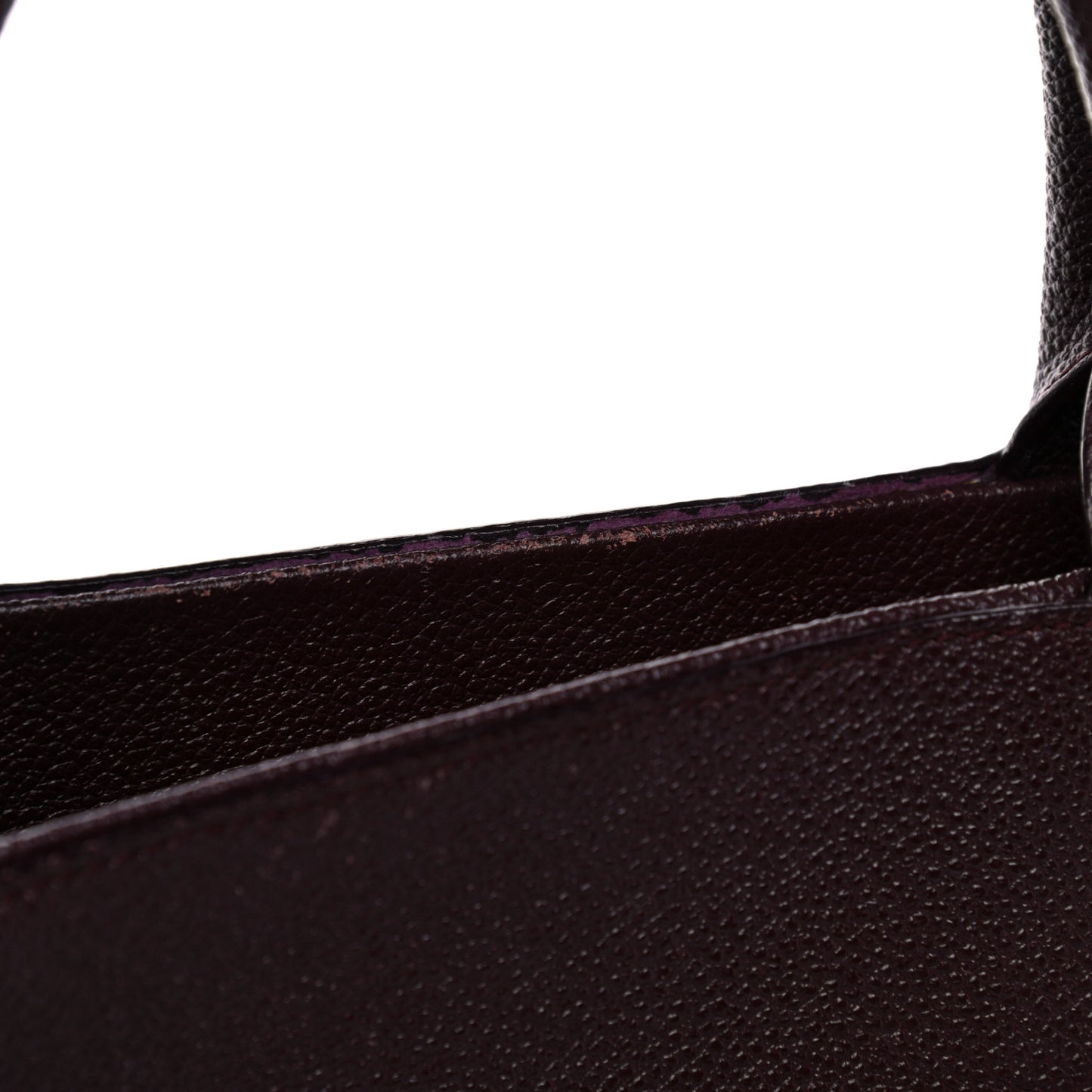 Grained Calfskin Medium Cabas Rive Gauche Amaranto
