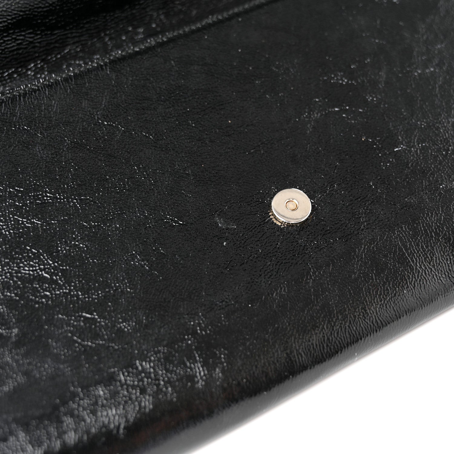 Saint Laurent Textured Patent Monogram Large Belle De Jour Clutch Black 14 of 17
