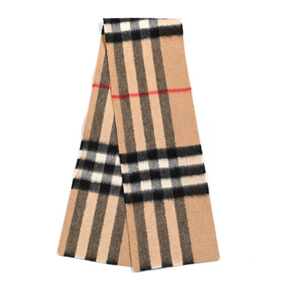 Burberry Cashmere Giant Check Scarf Camel 1 of 4