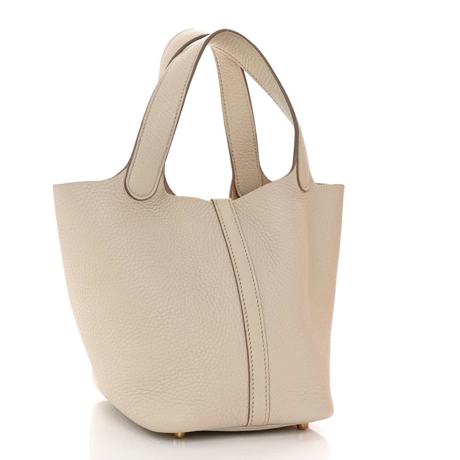 Hermes Taurillon Clemence Picotin Lock 18 PM Beton 3 of 11