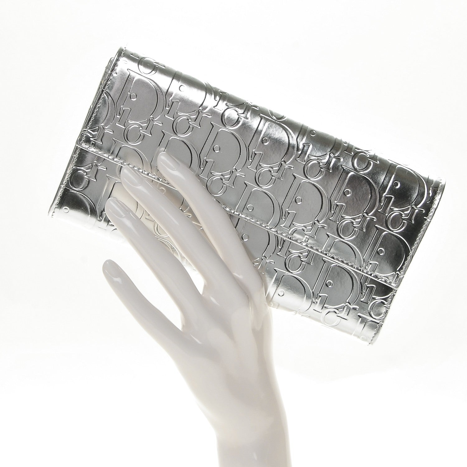 Christian Dior Patent Ultimate Wallet Argent 2 of 7
