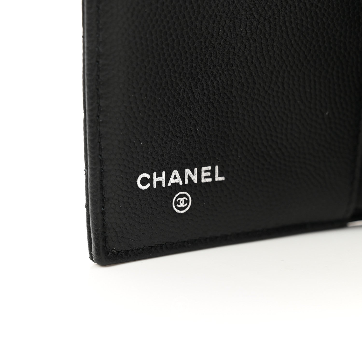 Chanel Caviar Camellia Embossed Compact Wallet Black 6 of 8