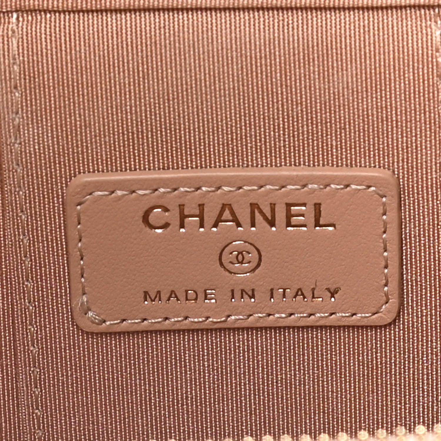 Chanel Calfskin Quilted Mini Perfect Fit Vanity Case With Chain Beige 5 of 15