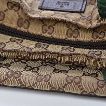 Gucci GG Monogram Medium Web Handle Bucket Tote Dark Brown 11 of 26