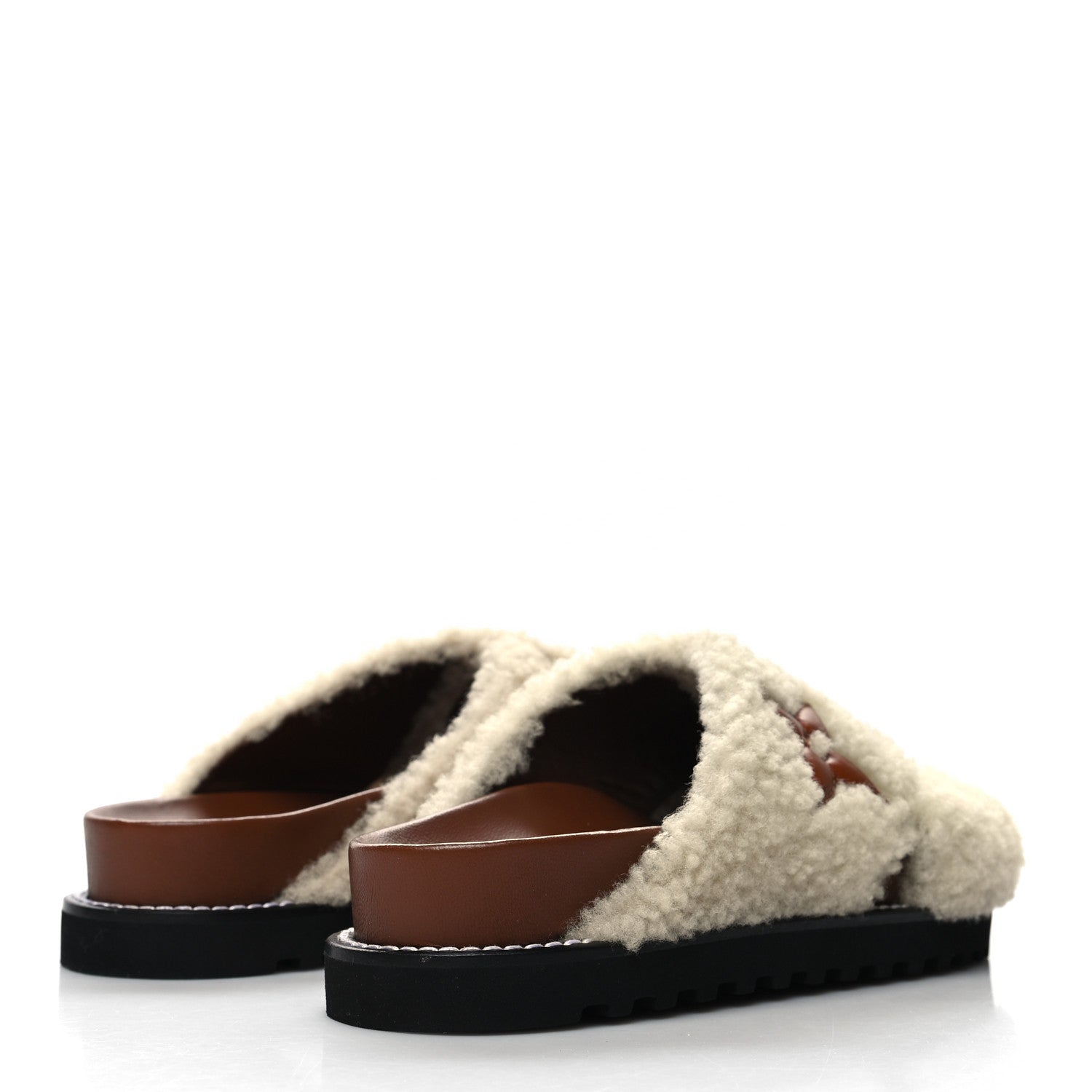 Louis Vuitton Shearling Paseo Flat Comfort Mule 37 Brown 4 of 9