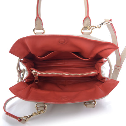 Loewe Calfskin Drawstring Tote Oat Orange 5 of 9