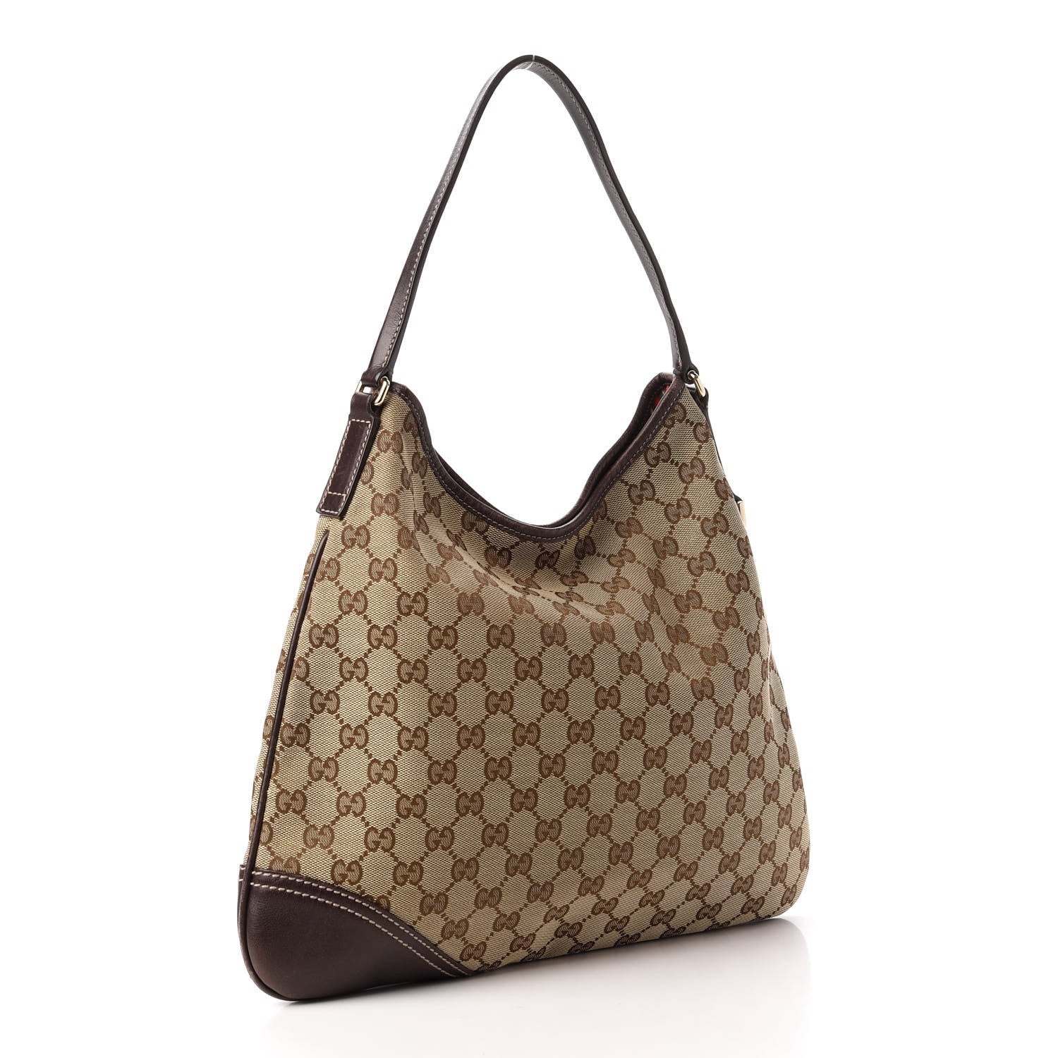 Gucci Monogram Medium New Britt Hobo Dark Brown 3 of 10