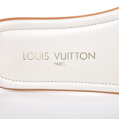 Louis Vuitton Patent Slide Sandal 37 Ivory 9 of 13