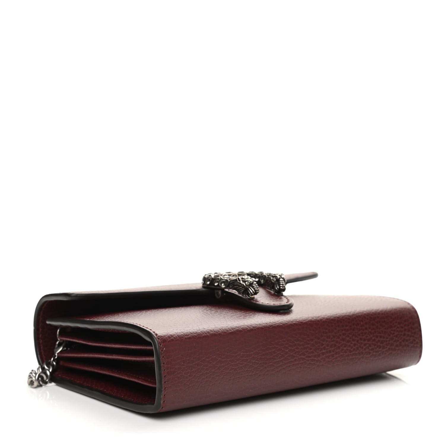Gucci Dollar Calfskin Crystal Mini Dionysus Chain Wallet Vintage Bordeaux 4 of 11