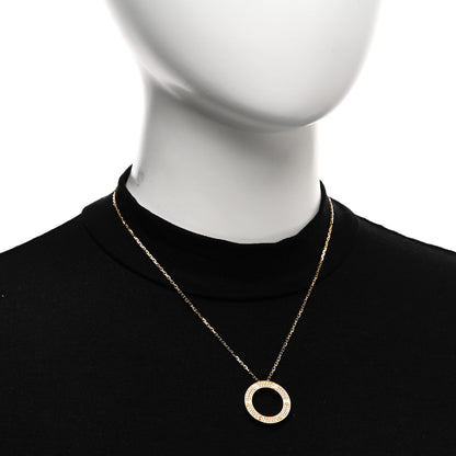 Cartier 18K Yellow Gold Diamond LOVE Paved Necklace 2 of 7