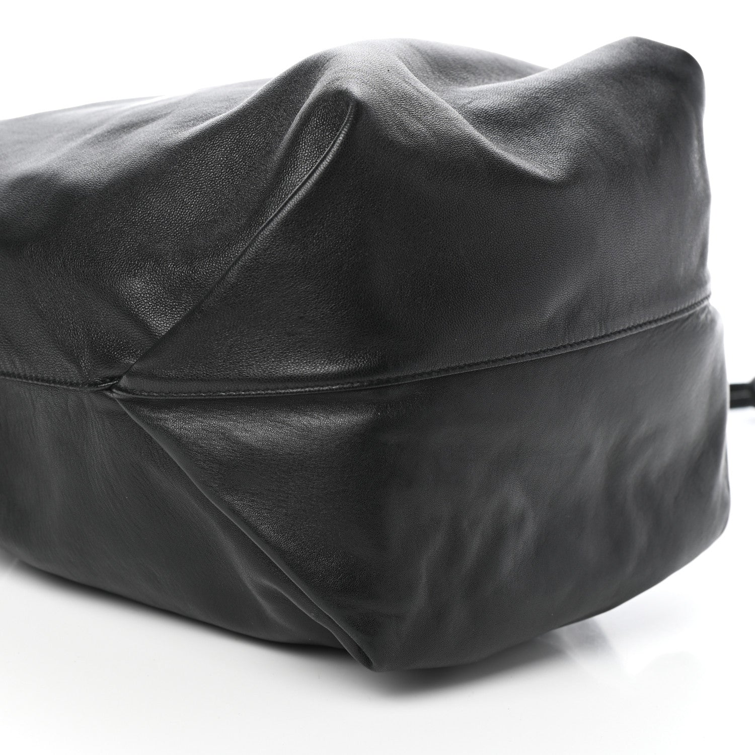Saint Laurent Lambskin Teddy Drawstring Bag Black 7 of 8