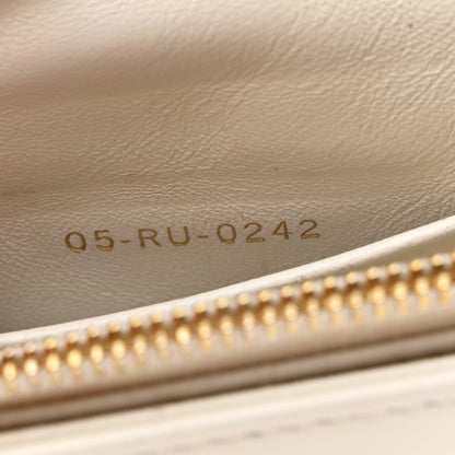 Christian Dior Calfskin Macrocannage Mini Caro Bag White 6 of 9