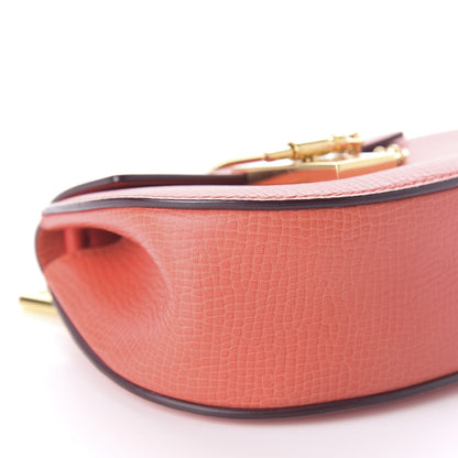 Chloe Grained Calfskin Lambskin Nano Drew Shoulder Bag Coral Pop 6 of 9