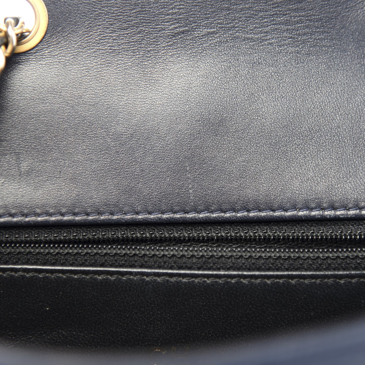 Caviar Quilted Small CC Filigree Flap Navy Black