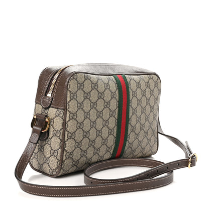 Gucci GG Supreme Monogram Web Small Ophidia Shoulder Bag Brown 3 of 10