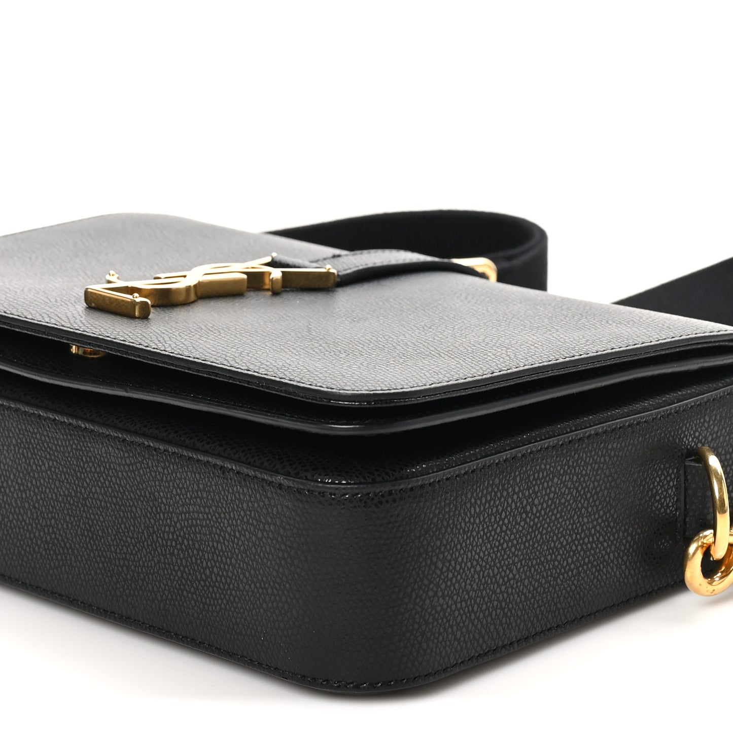 Textured Calfskin Medium Classic Monogram Universite Bag Black
