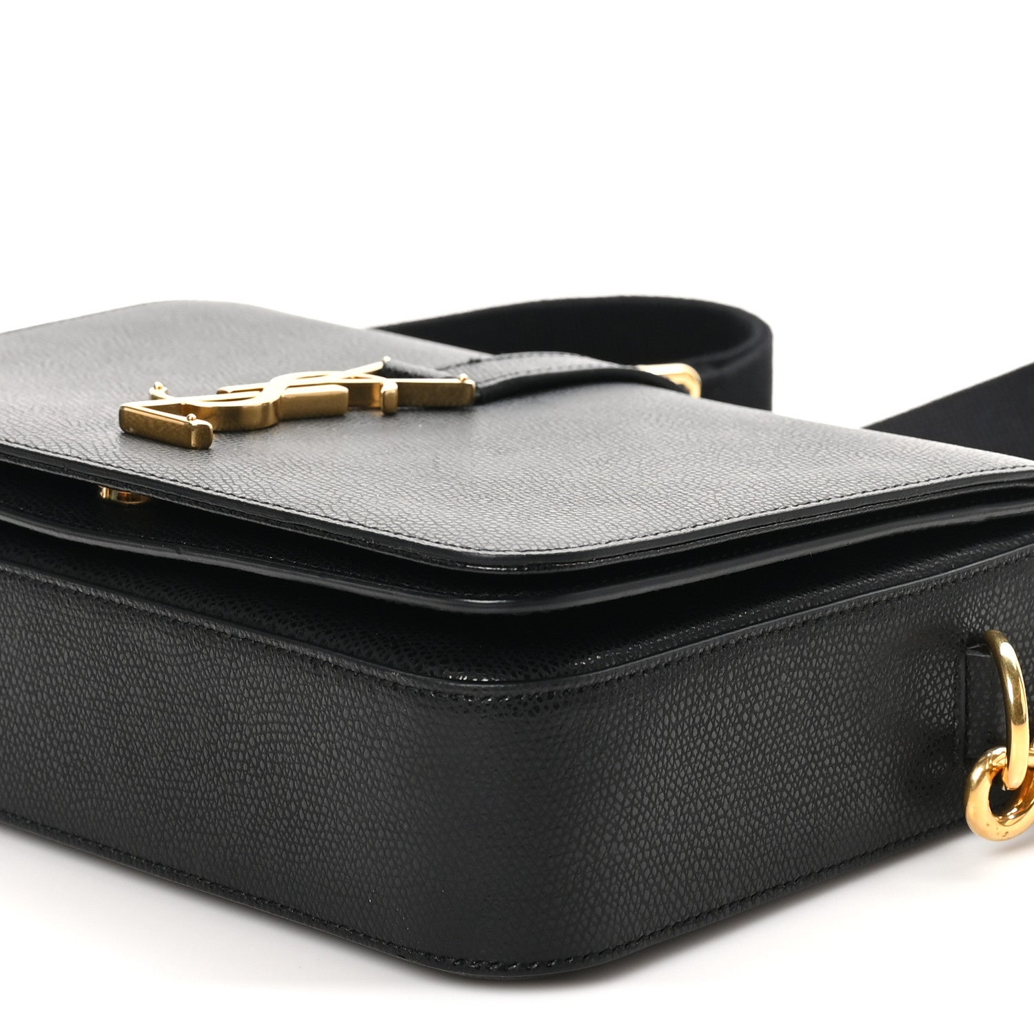 Saint Laurent Textured Calfskin Medium Classic Monogram Universite Bag Black 9 of 9