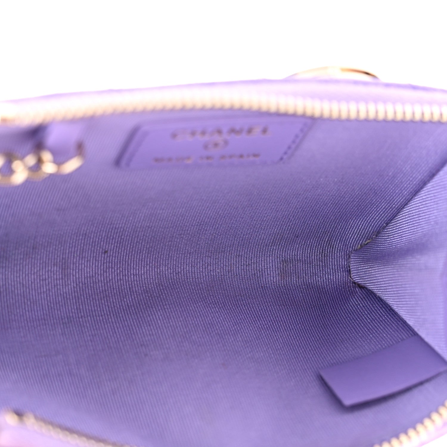 Chanel Caviar Quilted Zipped Key Holder Case Purple 5 of 10
