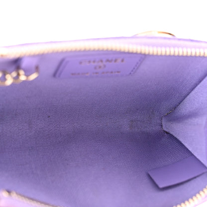 Chanel Caviar Quilted Zipped Key Holder Case Purple 5 of 10