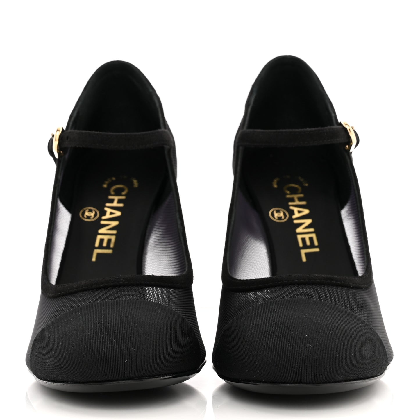 Mesh Suede Grosgrain Pearls Cap Toe Open Slingback Pumps 37 Black