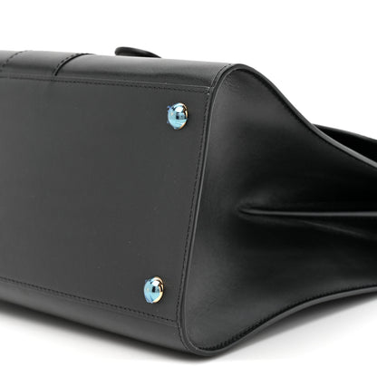 Delvaux Box Calfskin MM Brillant Satchel Black Black 10 of 12