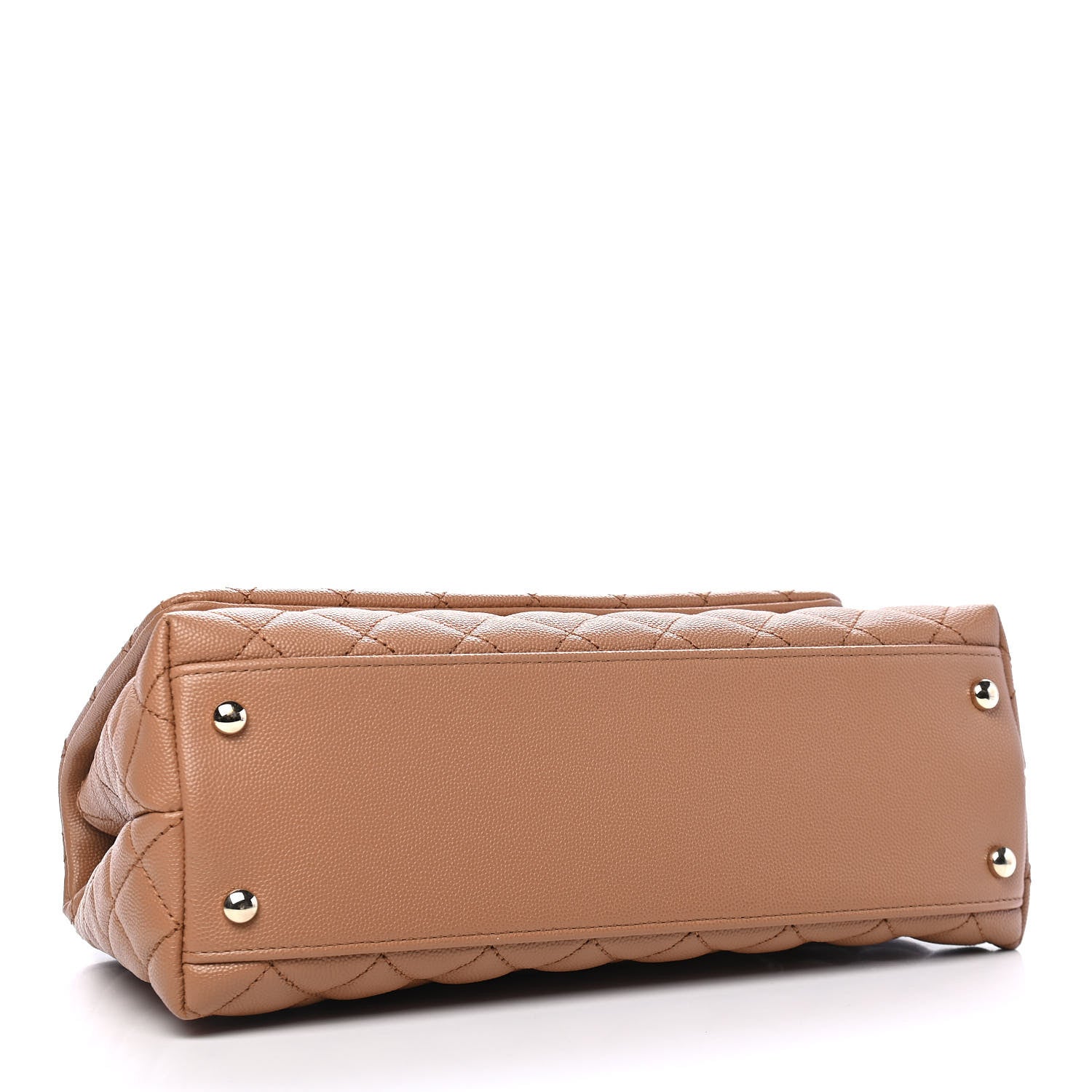 Chanel Caviar Quilted Lizard Embossed Small Coco Handle Flap Brown 4 of 10