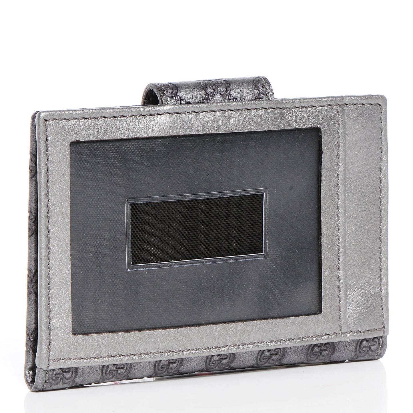 Microguccissima Heart Travel Wallet Silver