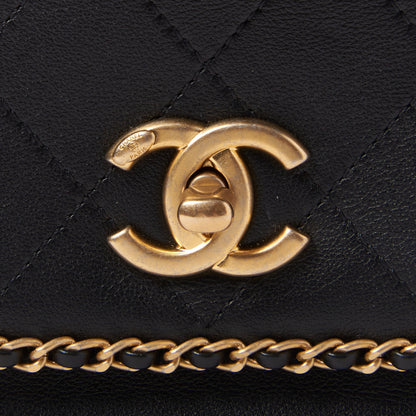 Chanel Calfskin Stitched Chain Flap Black 8 of 11