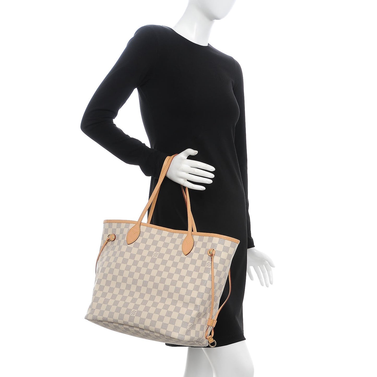 Damier Azur Neo Neverfull MM Rose Ballerine