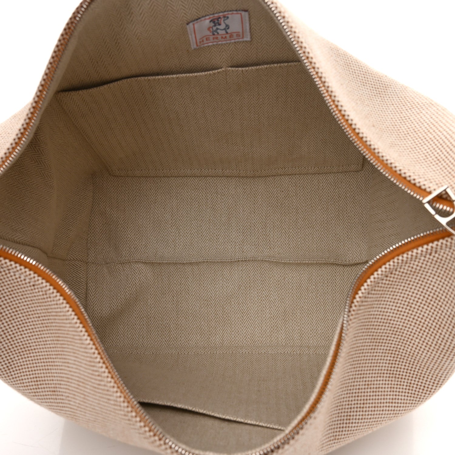 Hermes Canvas Large Bride-A-Brac Cabriole Case Biscuit 5 of 10